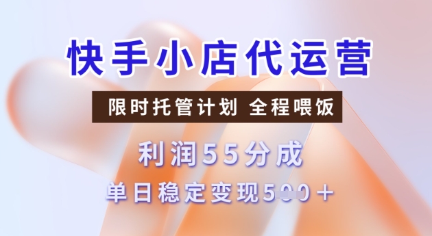 快手小店代运营3.0,模式新升级,收益55分,稳定单日5张【揭秘】 快手小店代运营3.0,模式新升级,收益55分,稳定单日5张【揭秘】